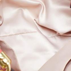 Pre Owned Coach Coral Orange Leather Carrie Madison Gathered Tote