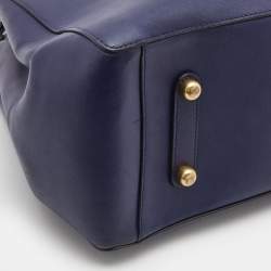 Pre Owned Coach Blue Leather Cooper Carryall Satchel