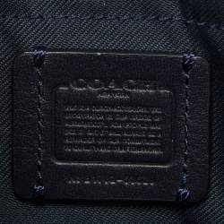 Pre Owned Coach Navy Blue Leather Noa Pop Up Crossbody Bag