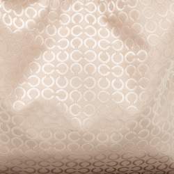 Coach Pink Canvas and Python Embossed Leather Edie Hobo