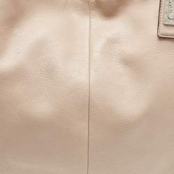 Pre Owned Coach Beige Leather Edie Satchel
