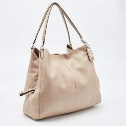 Pre Owned Coach Beige Leather Edie Satchel
