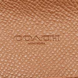 مملوكة مسبقًا Coach Brown Leather Flap Continental Wallet 