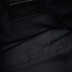 Coach Black/Grey Signature Canvas and Leather Prairie Satchel