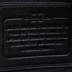 Coach Black/Grey Signature Canvas and Leather Prairie Satchel