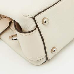 Pre Owned Coach Off White Leather Brooklyn Carryall 28 Tote