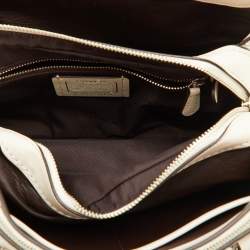 Pre Owned Coach Off White Leather Brooklyn Carryall 28 Tote