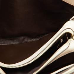 Pre Owned Coach Off White Leather Brooklyn Carryall 28 Tote