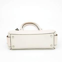 Pre Owned Coach Off White Leather Brooklyn Carryall 28 Tote