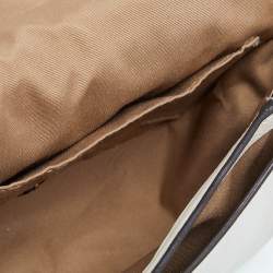 Pre Owned Coach Beige Horse Carriage Print Coated Canvas and Leather Crossbody Bag