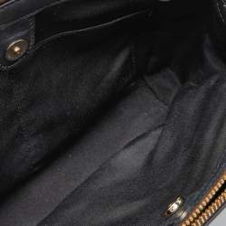 Pre Owned Coach Brown/Black Signature Coated Canvas and Leather Mini Christie Carryall Satchel