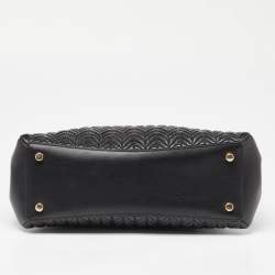 Pre Owned Coach Black Quilted Leather Sage Carryall Satchel