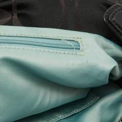 Pre Owned Coach Black Op Art Canvas and Leather Kristin Zip Bag