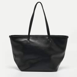 Coach Black Leather City Top Zip Tote