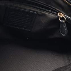 Coach Black Leather City Top Zip Tote