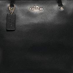 Coach Black Leather City Top Zip Tote