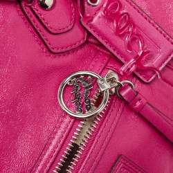 Pre Owned Coach Pink Leather Poppy Shoulder Bag