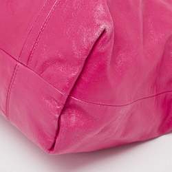 Pre Owned Coach Pink Leather Poppy Shoulder Bag