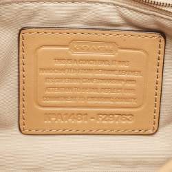 Pre Owned Coach Tri Color Leather Crossbody Bag