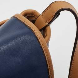 Pre Owned Coach Tri Color Leather Crossbody Bag