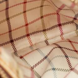 Pre Owned Coach Dark Brown/Beige Signature Coated Canvas Crossbody Bag