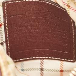 Pre Owned Coach Dark Brown/Beige Signature Coated Canvas Crossbody Bag