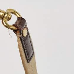 Pre Owned Coach Dark Brown/Beige Signature Coated Canvas Crossbody Bag