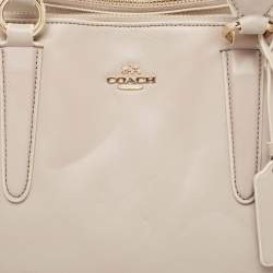 Pre Owned Coach Lilac Leather Crosby Carryall Tote