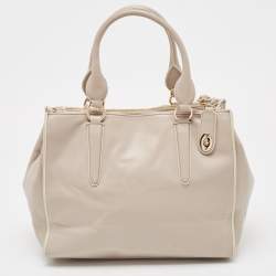 Pre Owned Coach Lilac Leather Crosby Carryall Tote