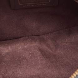 Pre Owned Coach Black/Plum Signature Embossed Patent and Leather Mini Sierra Satchel