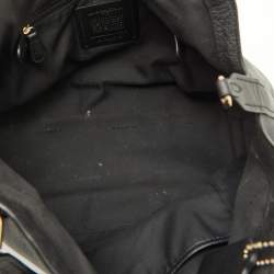 Pre Owned Coach Black Leather Edie 28 Satchel