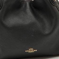 Pre Owned Coach Black Leather Edie 28 Satchel