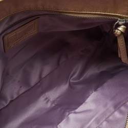Pre Owned Coach Gold Signature Embossed Leather East West Gallery Tote