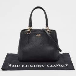 Pre Owned Coach Black Leather Minetta Satchel