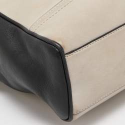 Coach Black/Beige Leather Tassel Tote