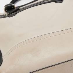 Coach Black/Beige Leather Tassel Tote