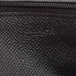 Pre Owned Coach Black Leather Accordion Zip Around Continental Wallet