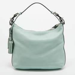 Pre Owned Coach Mint Green Leather Legacy Courtney Hobo