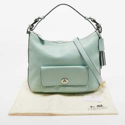 Pre Owned Coach Mint Green Leather Legacy Courtney Hobo
