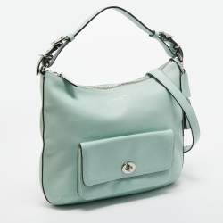 Pre Owned Coach Mint Green Leather Legacy Courtney Hobo