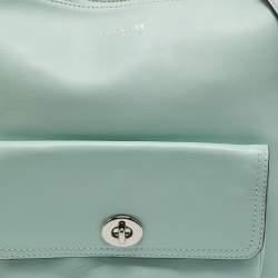Pre Owned Coach Mint Green Leather Legacy Courtney Hobo