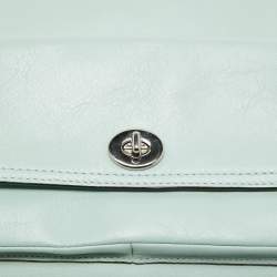 Pre Owned Coach Mint Green Leather Legacy Courtney Hobo