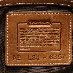 Coach Beige/Brown Signature Canvas and Leather Soho Hobo