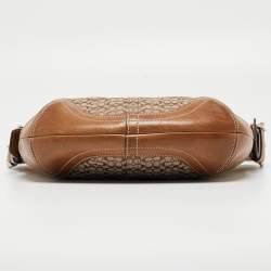 Coach Beige/Brown Signature Canvas and Leather Soho Hobo