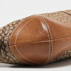 Coach Beige/Brown Signature Canvas and Leather Soho Hobo