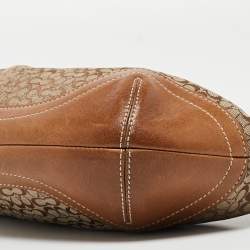 Coach Beige/Brown Signature Canvas and Leather Soho Hobo