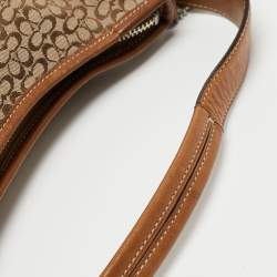 Coach Beige/Brown Signature Canvas and Leather Soho Hobo