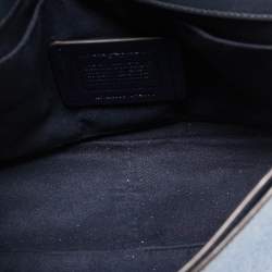 Pre Owned Coach Blue Textured Leather Flap Cassidy Chain Shoulder Bag