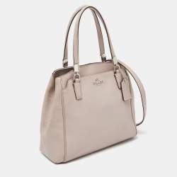 Pre Owned Coach Beige Leather Minetta Satchel
