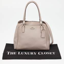 Pre Owned Coach Beige Leather Minetta Satchel